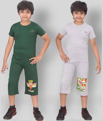 Dongli Pack of 2 Boys Cotton Shirt & Pants Set ( Multi )