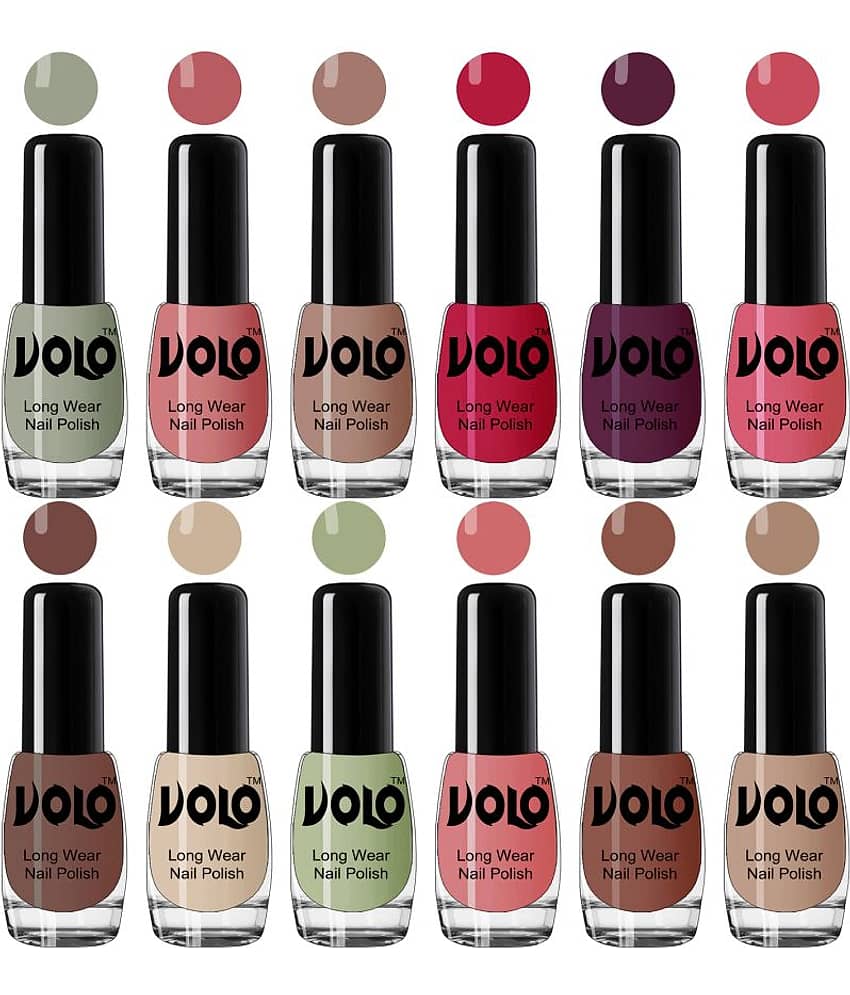 VOLO True Wear High Gloss Impresso Nail Polish Sets of 12  Multi Glossy 60 mL