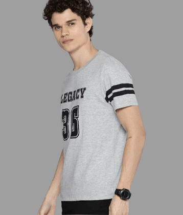 attitude start of fashion Pack of 1 Polyester Regular Fit Men's T-Shirt ( Grey )