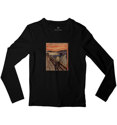 The Scream Full Sleeve Art T-shirt-38 - S / Black