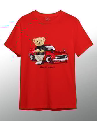 Street-Racer Teddy T-Shirt-Small / Red