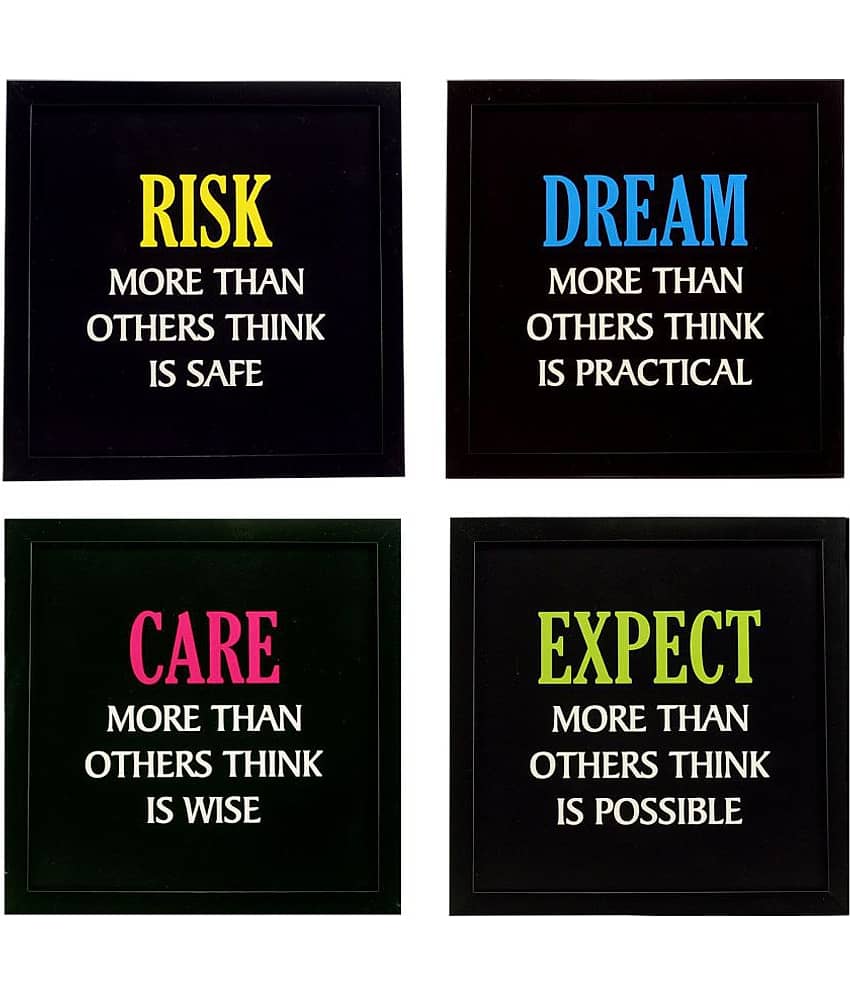 Indianara Motivational Décor Synthetic Painting With Frame