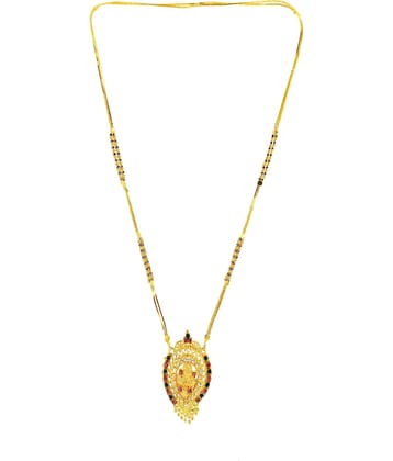 SHANKHRAJ MALL GOLD PLATED ROYAL DESIGN MANGALSUTRA FOR WOMEN-100129