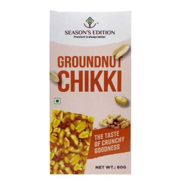 Season's Edition Groundnut Chikki 720 Gms (60 Gms by Box Of 12)