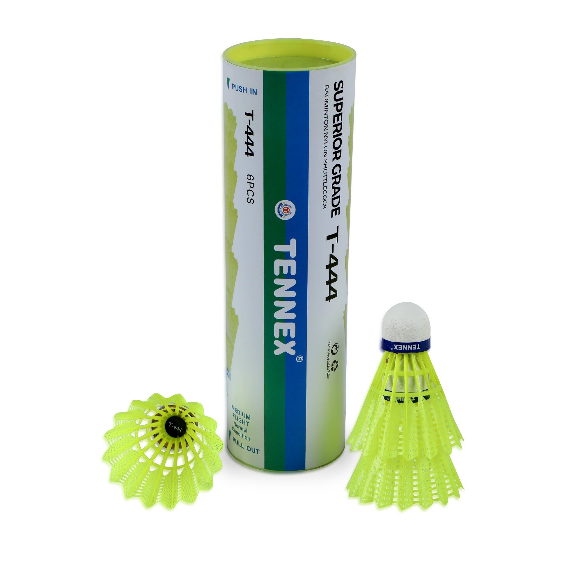 Badminton Nylon Shuttlecock (Pack of 6) - Superior Grade