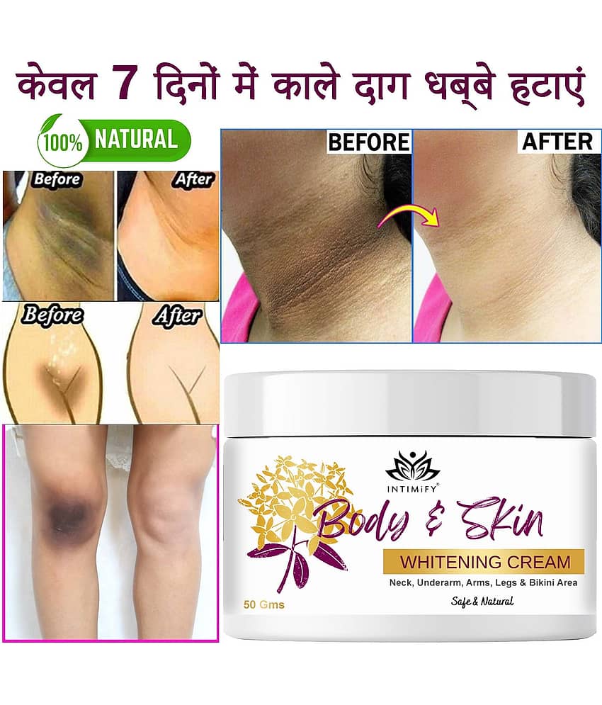 Intimify Body whitening cream, skin brightening cream, skin shine, body whitening cream, 50 gms