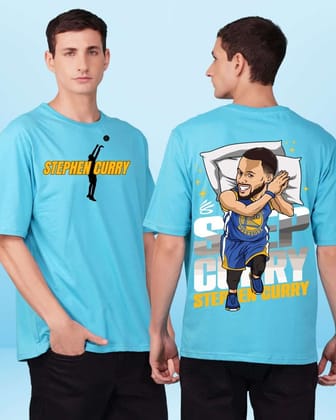 Stephen Curry Sky Blue Oversized Tshirt-S