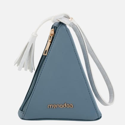 Blue Fleur Traingular Bag