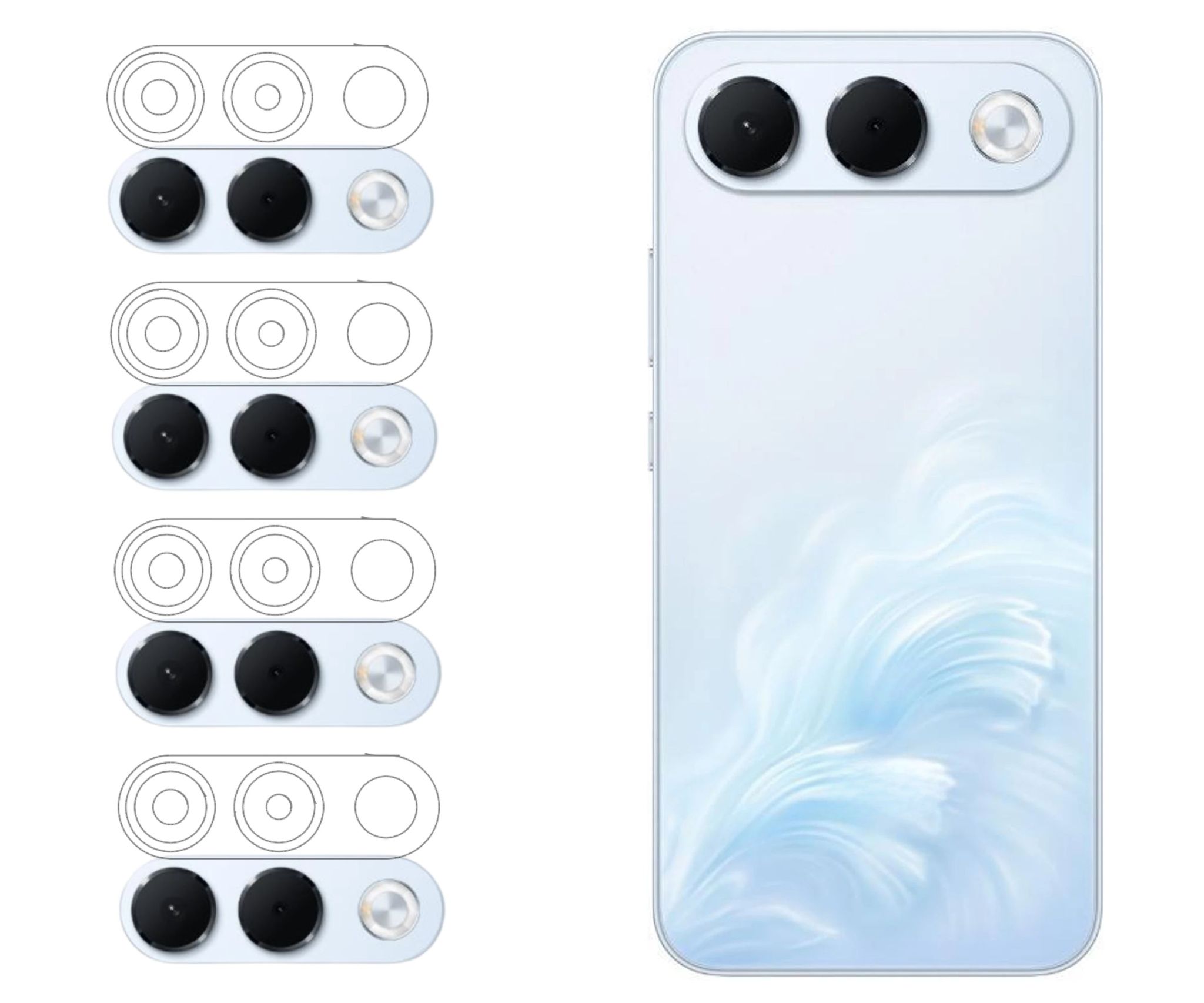ISAAK Back Camera Lens Protector compatible for OPPO F35 5G (Pack of 4)