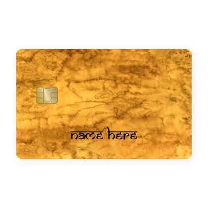 Yellow Waterpaint -Custom Name Card