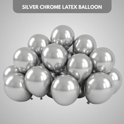 Metallic Silver Latex Balloons 10" - 50PC Metallic Silver Latex Balloons 10" - 50PC