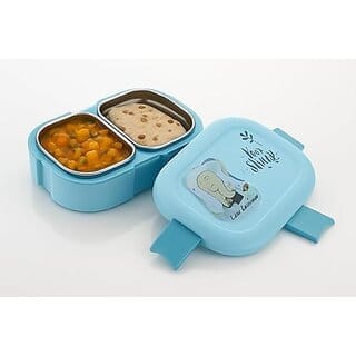 Kids Insulated Stainless Steel Lunch Boxes with 2 compartments, BPA-Free Outer Cases, Leak-Resistant and airtight Features  Perfect for School lunches (Boys  Girls)