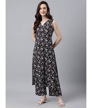 Janasya - Black Straight Cotton Women's Stitched Salwar Suit ( Pack of 1 )