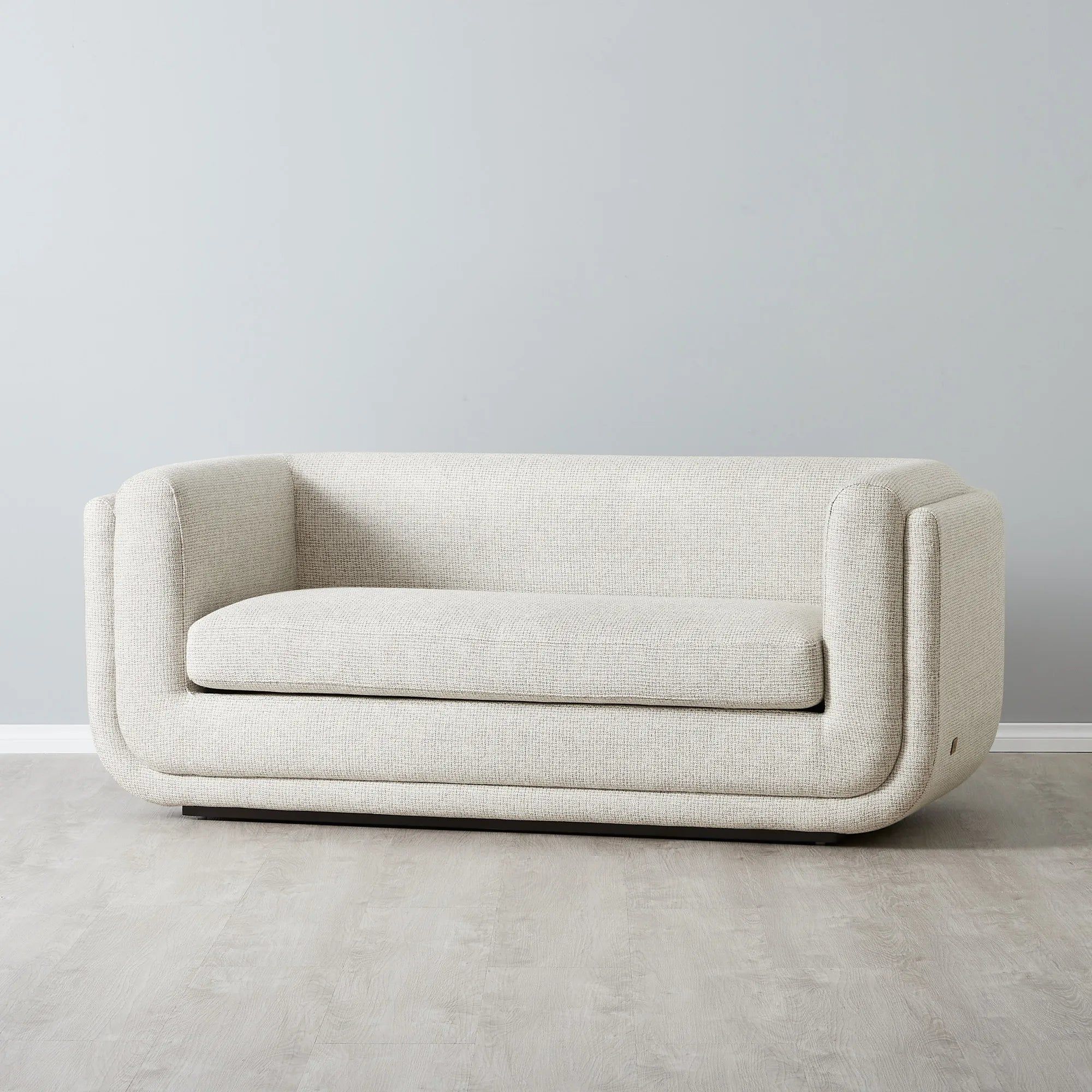 Dove Grey Woven 2-Seater Fabric Sofa