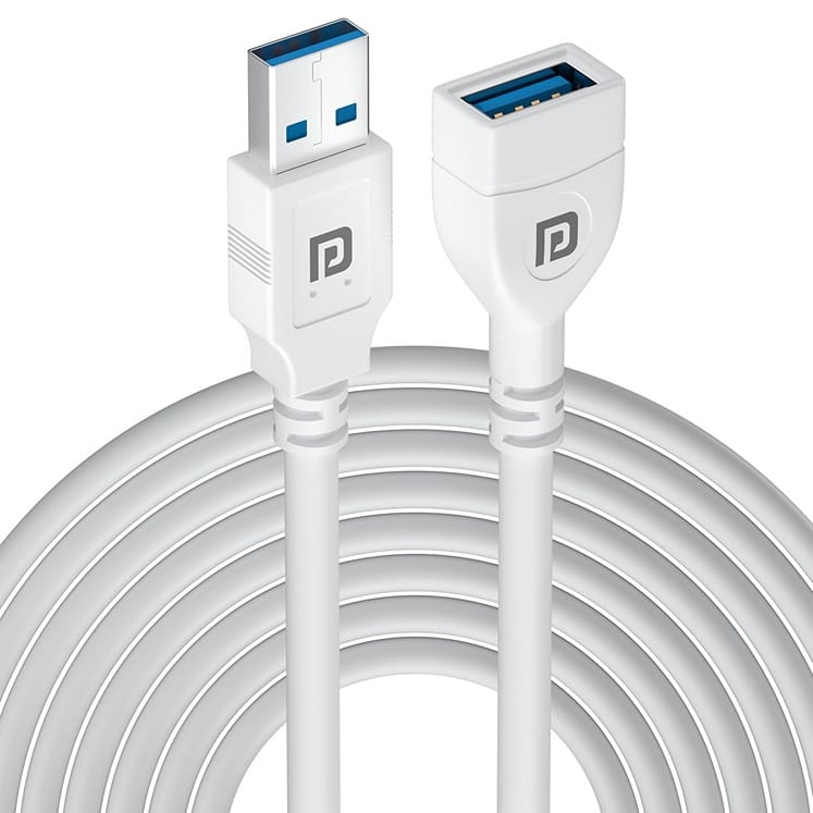 Portronics Uniconnect, 5M USB Extension Cable (White)