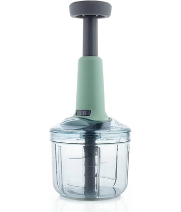 FIT4CHEF Dry Fruit Chopper Multicolour Stainless Steel Mannual Chopper 900 ml ( Pack of 1 )