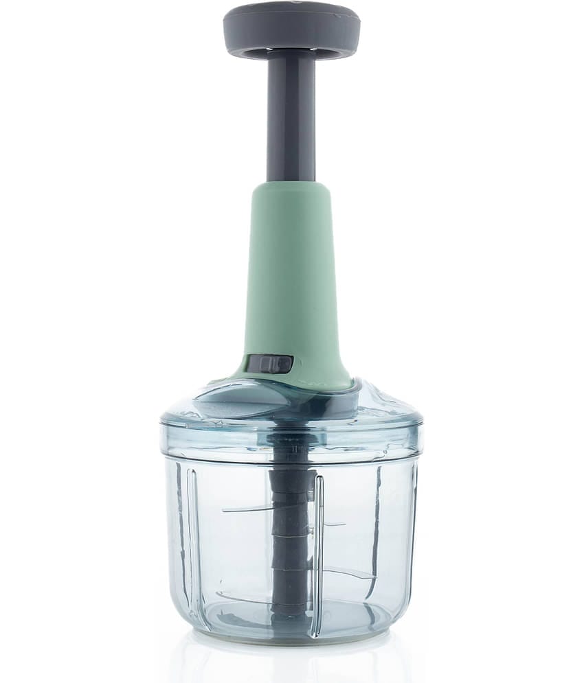 FIT4CHEF Dry Fruit Chopper Multicolour Stainless Steel Mannual Chopper 900 ml ( Pack of 1 )