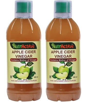 NutrActive Green Apple Cider Vinegar With Mother of Vinegar 1000 ml Unflavoured