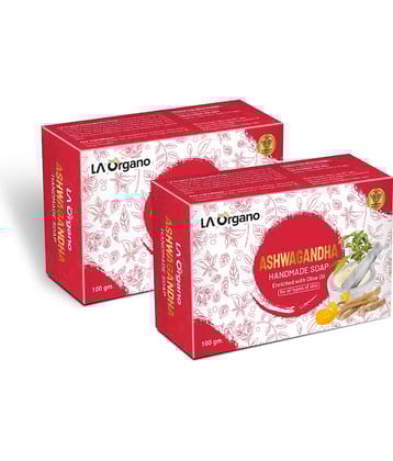 LA ORGANO Ashwgandha Handmade Natural Bath Soap Bathing Bar 100 g Pack of 2