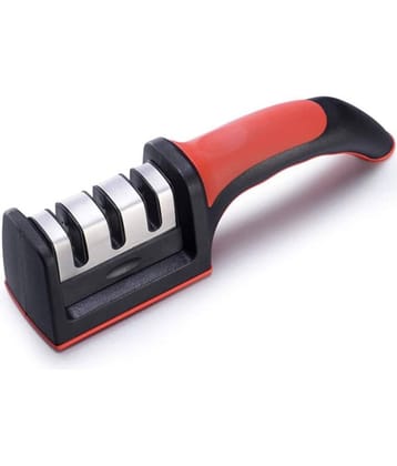 ATIPRIYA Red Stainless Steel Knife Sharpner Blade Length 6 cm ( Pack of 1 )