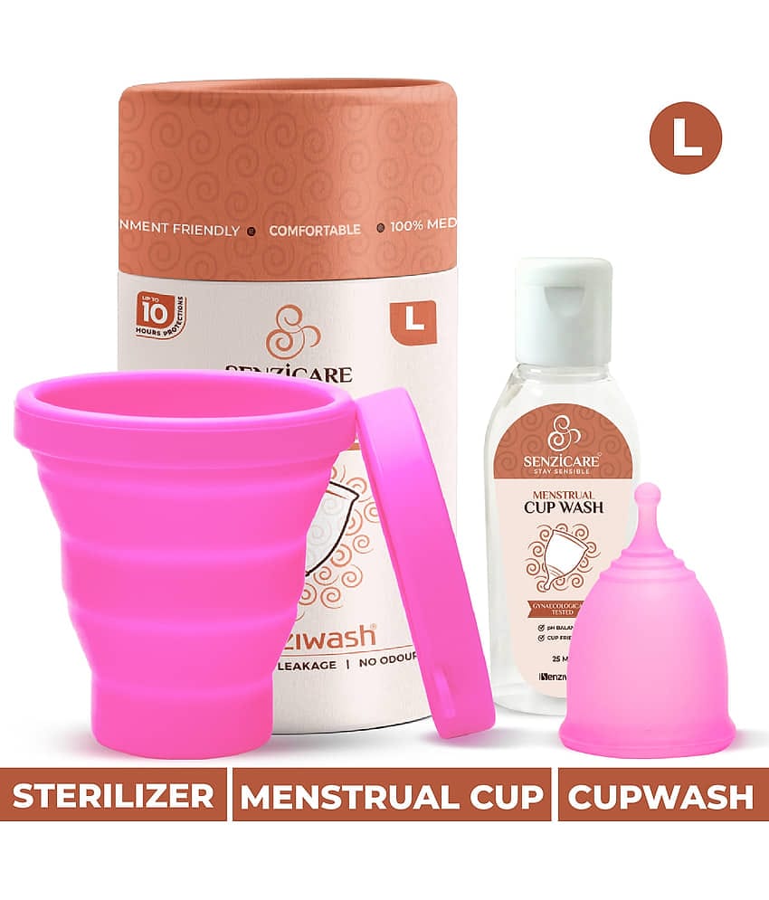 Senziwash Silicone Reusable Menstrual Cup Large ( Pack of 1 )