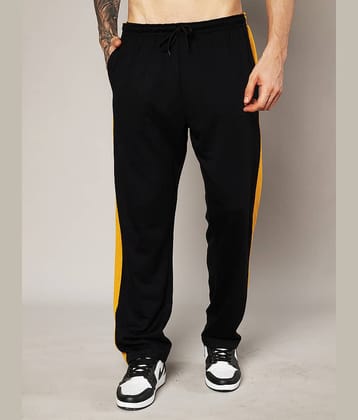Leotude Black Cotton Blend Men's Trackpants ( Pack of 1 )