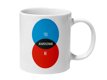 Multicolor You Me Awesome Ceramic Mug