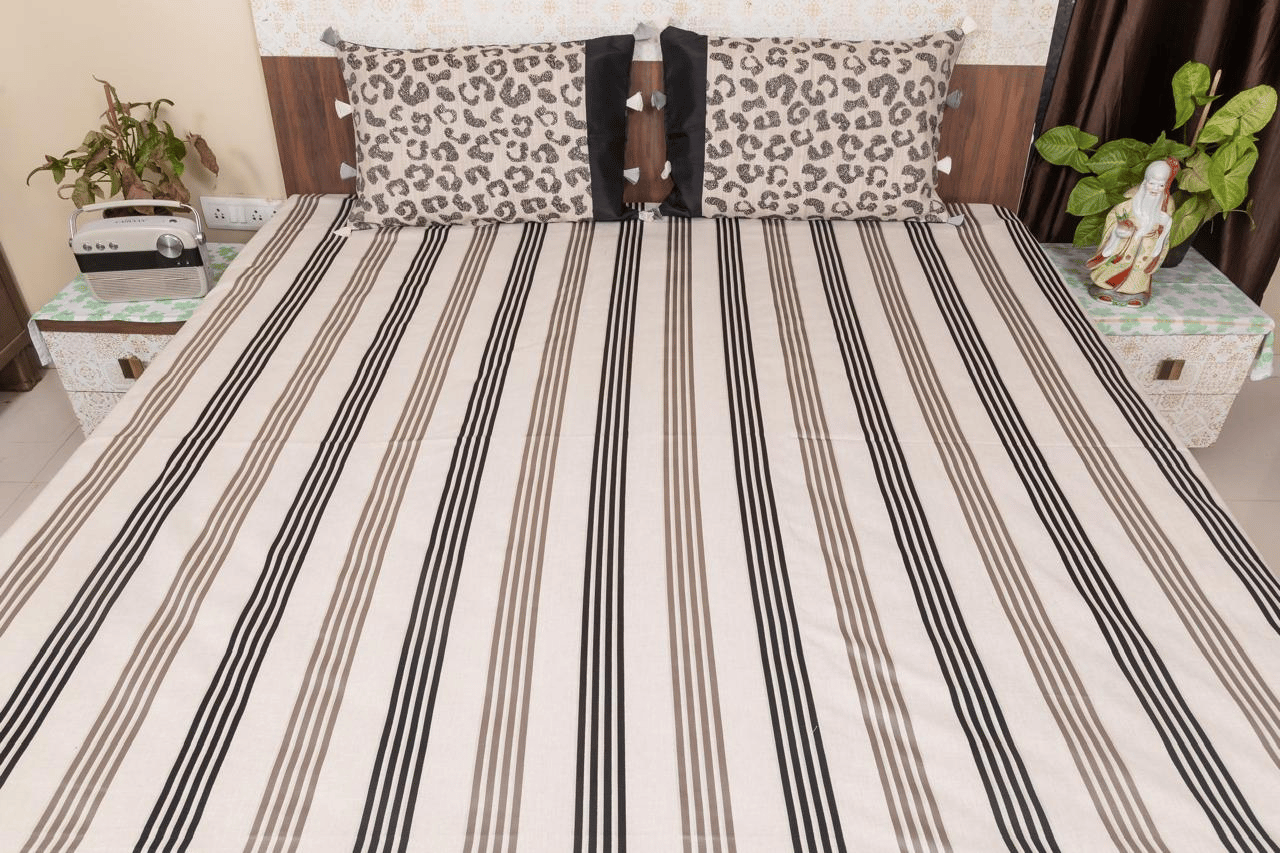 King Size Premium High-Quality Cotton Embroidered Bedsheet