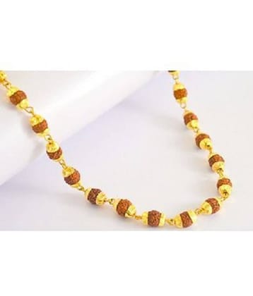 PAYSTORE Gold plated rudraksha cap mala for Men