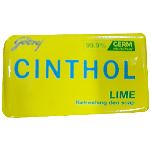 Cinthol Refreshing Deo Lime Bath Soap, 99.9% Germ Protection, 40 g