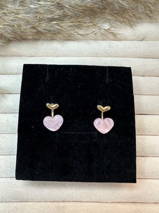 Blushing Heart Earrings