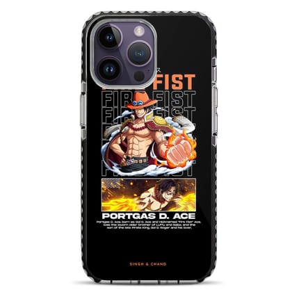 Ace Fire Fist One Piece Anime iPhone 14 Pro Stride Phone Case-Stride