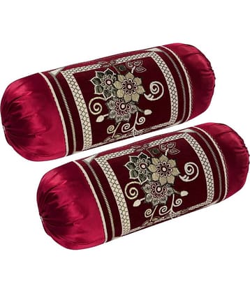 MAHALUXMI COLLECTION Set of 2 Velvet Bolster Covers