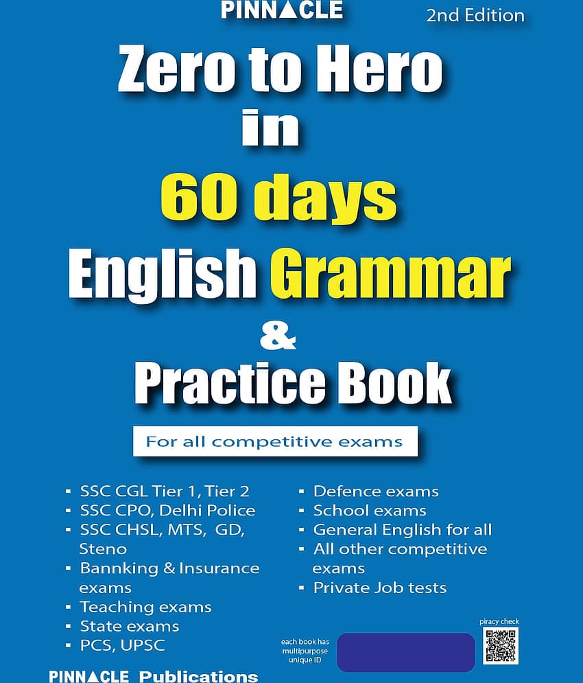 Zero to hero in 60 Days I English Grammar & Practice book for all competitive exams | 2nd edition