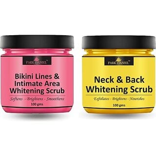 PARK DANIEL Bikini Lines & Intimate Area Skin Whitening Scrub Pack of 2 of 100 gm(200 gms) Scrub (200 g)