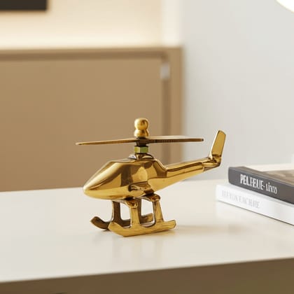 Brass Showpiece Children Playing Helicopter (ZMAS562 D)