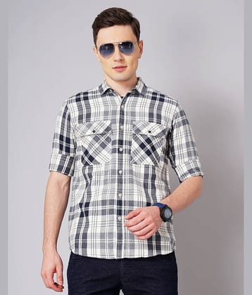 Paul Street - White 100% Cotton Slim Fit Men's Casual Shirt ( Pack of 1 )