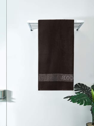 DDECOR - Ace Collection 100% Cotton Bomboo    Bath Towel |40 CM X 60 CM| - Brown