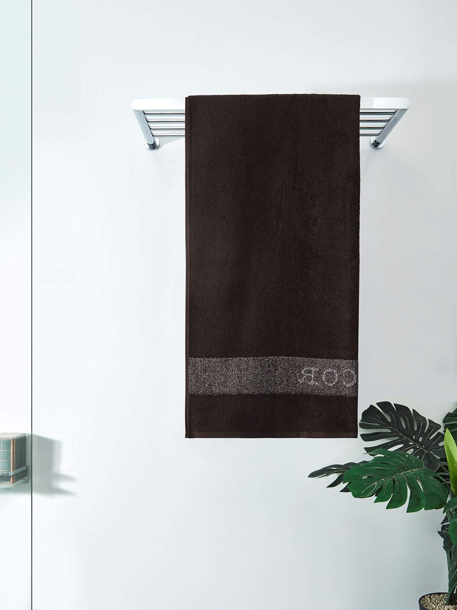DDECOR - Ace Collection 100% Cotton Bomboo    Bath Towel |40 CM X 60 CM| - Brown