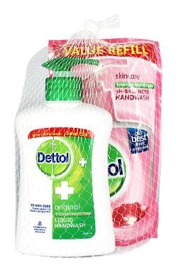 Dettol Handwash Original 200 ml + Dettol Handwash Refill 175 ml Dettol Handwash Original 200 ml + Dettol Handwash Refill 175 ml