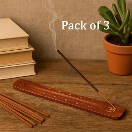 3 Pcs Wooden Agarbatti and Dhoop Holder Incense Stick Stand Wooden Incense Holder 3 Pcs Wooden Agarbatti and Dhoop Holder Incense Stick Stand Wooden Incense Holder