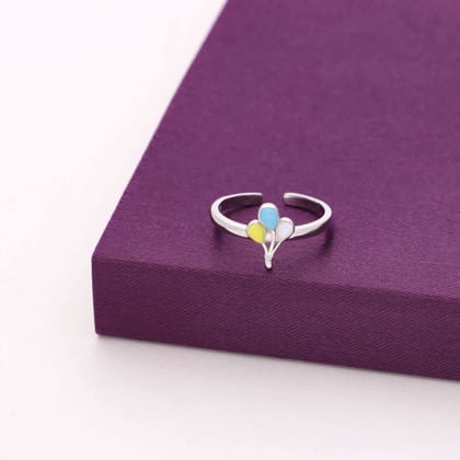 Sterling Silver Balloon Ring-None / Silver
