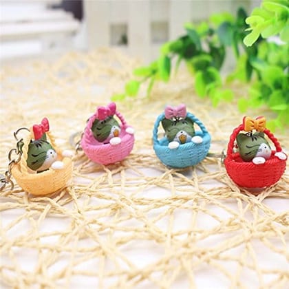 KD COLLECTIONS Cat Basket Keychain – Multicolor – Combo – Pack of 4 Keychains KD COLLECTIONS Cat Basket Keychain – Multicolor – Combo – Pack of 4 Keychains