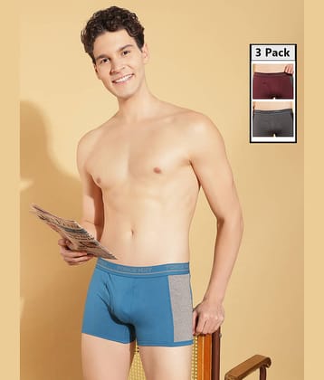 Force NXT Pack of 3 Cotton Trunks For Men's ( Multicolor )