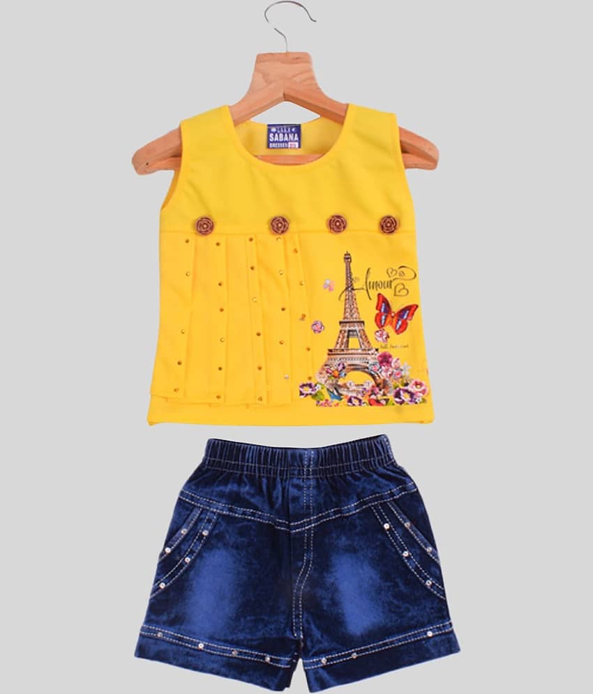 JCT DRESSES Pack of 1 Baby Girls Cotton Blend Top & Skirt ( Multicolor )