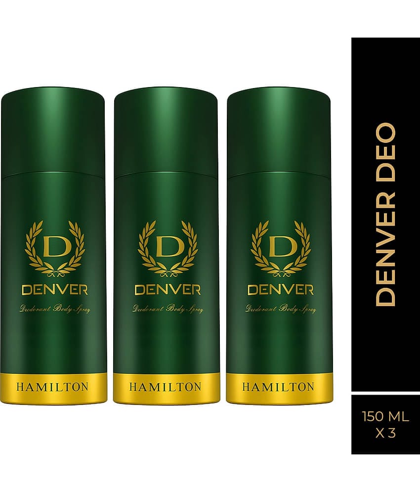 Denver Hmailton (150 ml x 3) Deodorant Spray for Men 450 ml ( Pack of 3 )