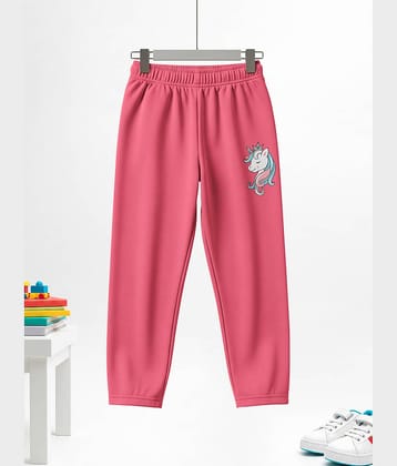 HELLCAT Trendy Printed Cotton Blend Girls Trackpant- Pack of 1 | Regular Fit Night Pants for Girls_Pink2