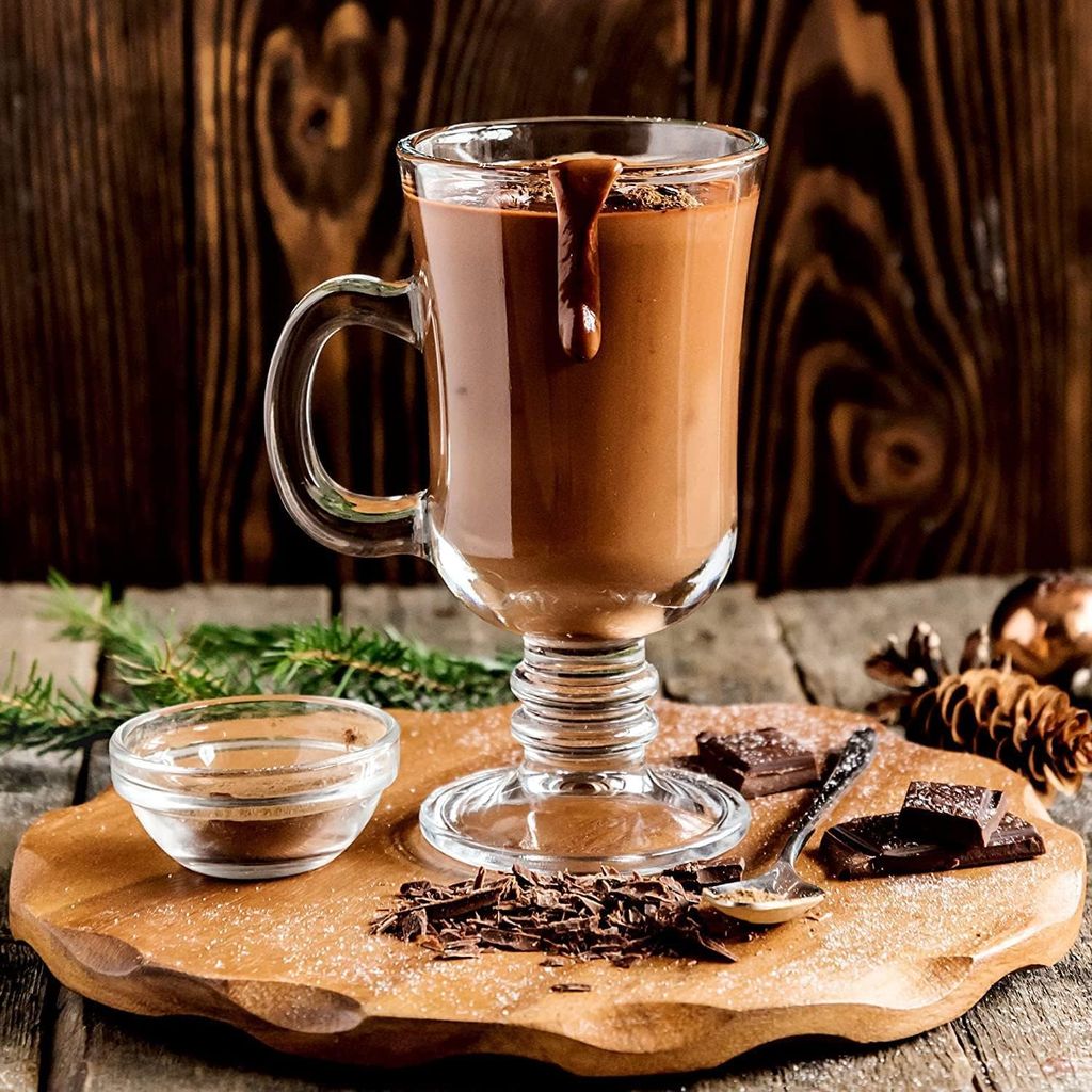 Irish Glass Tea Coffee Glass Mug Irish Latte Cups Milkshake Falooda & Juice Cappuccino and Hot Chocolate Mugs with Handle Clear Glasses Mugs Milk Hot Beverages(250 ML)