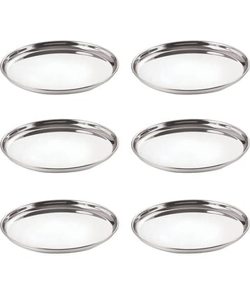 Neelam 6 Pcs Stainless Steel Steel Half Plate