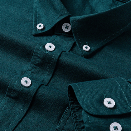 Executive Cotton Long Sleeve Oxford Shirt-M/40 / Blue Dianne